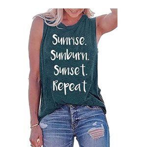 Women Casual Sunshine and Whisky Tanks Summer